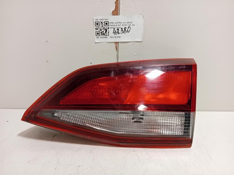 Fanale INT POST DX 39077381 Opel Astra K 2016
