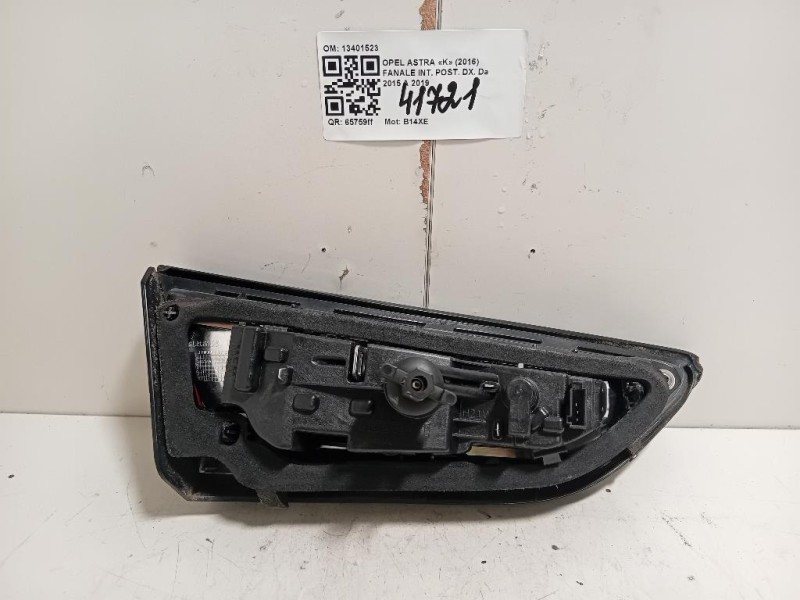 Fanale INT POST DX 13401523 Opel Astra K 2016
