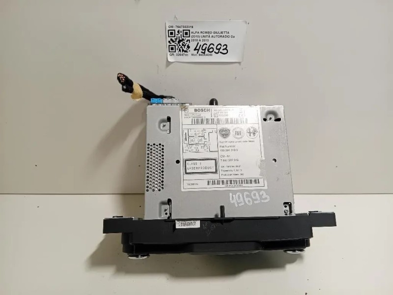 Unità Autoradio 7647302316 Alfa Romeo Giulietta 2010