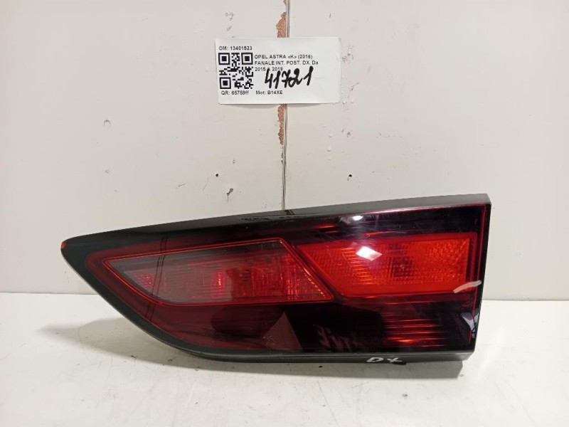 Fanale INT POST DX 13401523 Opel Astra K 2016