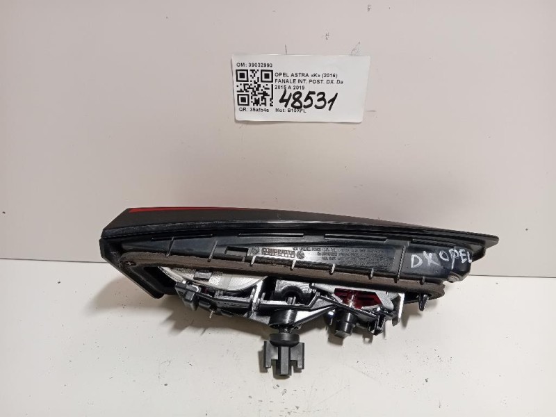 Fanale INT POST DX 39032993 Opel Astra K 2016