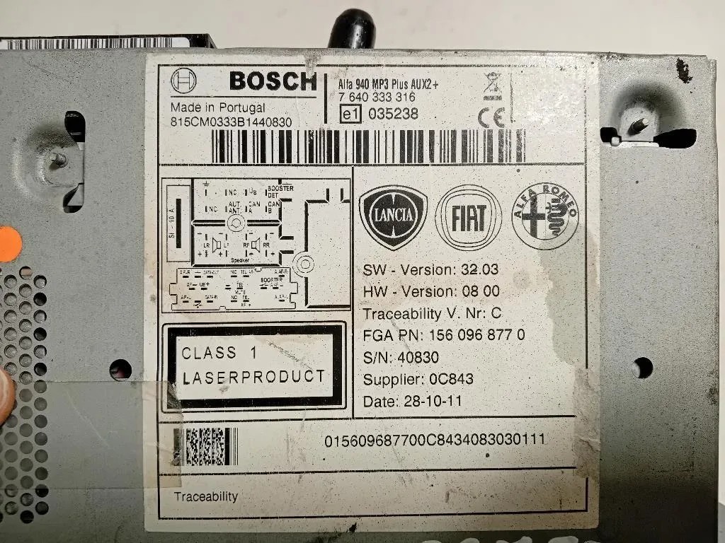 Unità Autoradio 156146144 Alfa Romeo Giulietta 2013