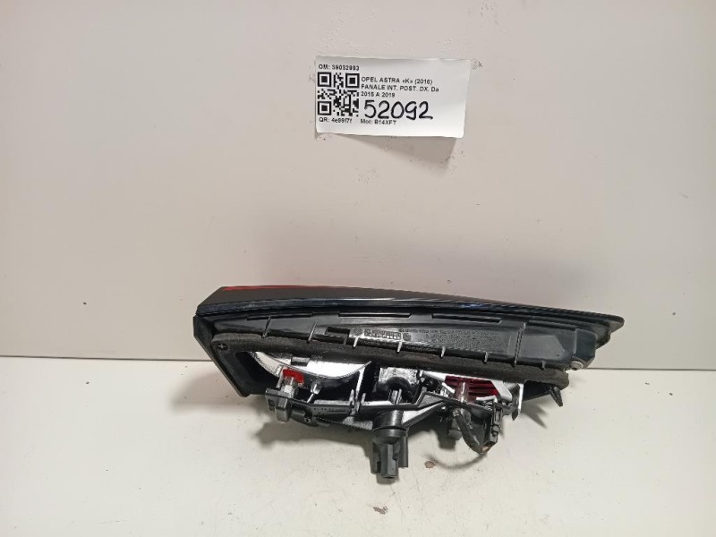Fanale INT POST DX 39032993 Opel Astra K 2016