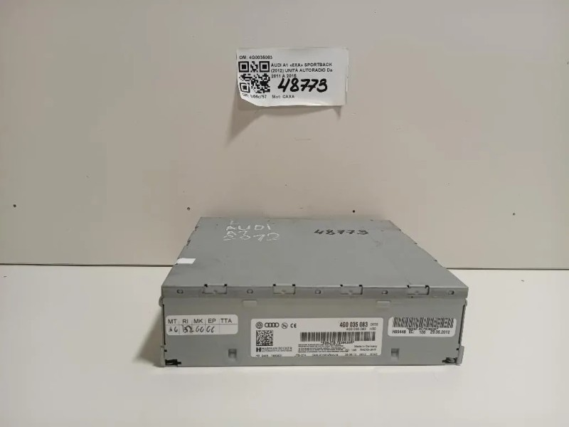 Unità Autoradio 4G0035083 Audi A1 8XA Sportback 2012