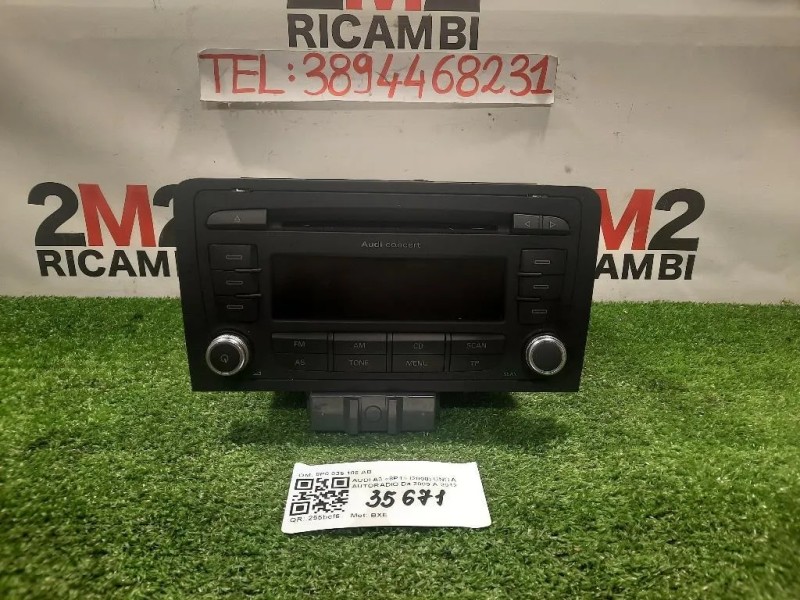 Unità Autoradio 8P0 035 186 AB Audi A3 8P1 2008