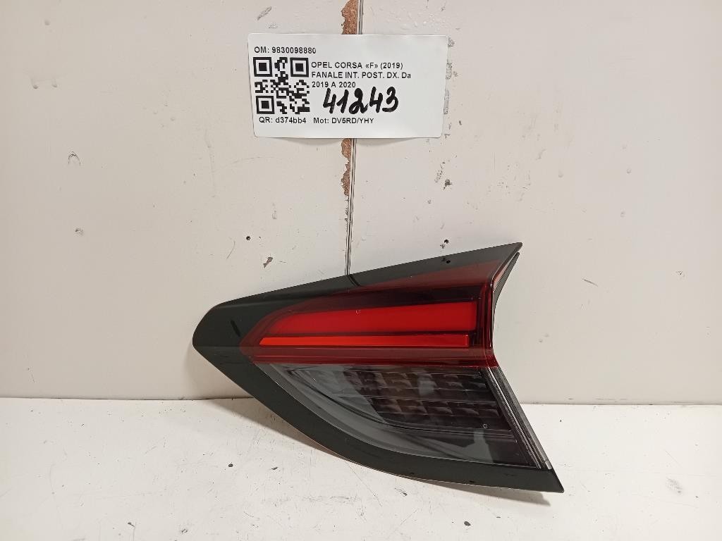 Fanale INT POST DX 9830096180 DX DESTRO Opel Corsa F 2019