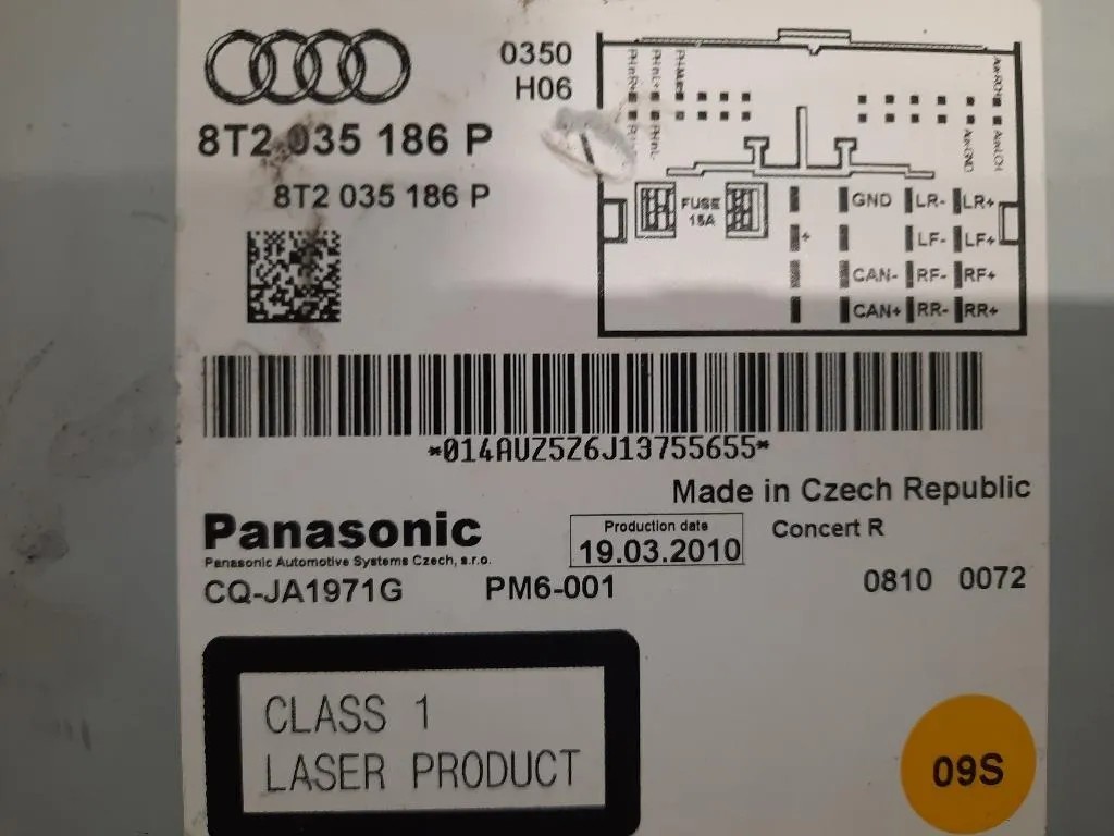 Unità Autoradio 8T2 035 186 P Audi A4 8K2 2008