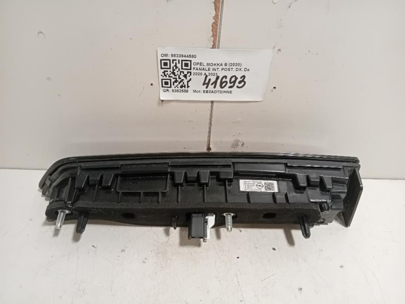 Fanale INT POST DX 9833944580 Opel Mokka B 2020