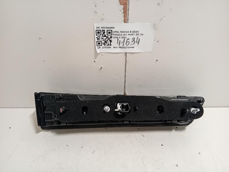 Fanale INT POST DX 9833944580 Opel Mokka B 2020