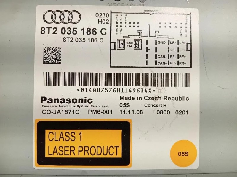 Unità Autoradio 8T2035186C Audi A4 8K2 2008