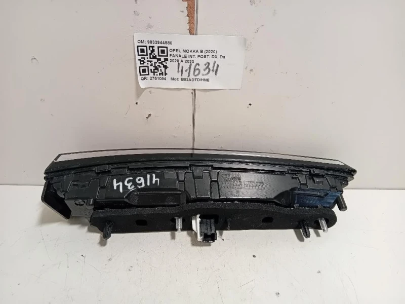 Fanale INT POST DX 9833944580 Opel Mokka B 2020