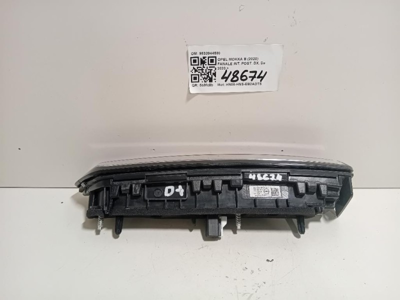 Fanale INT POST DX 9833944580 Opel Mokka B 2020