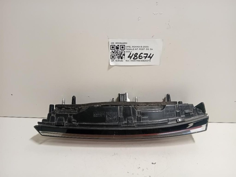 Fanale INT POST DX 9833944580 Opel Mokka B 2020