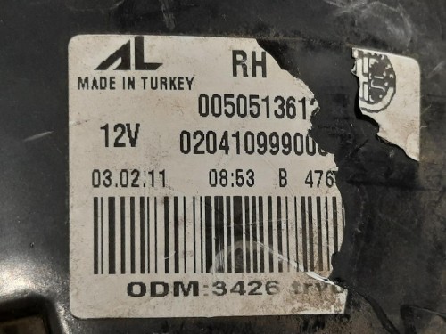 Fanale POST DX 0050513612 Alfa Romeo Giulietta 2010