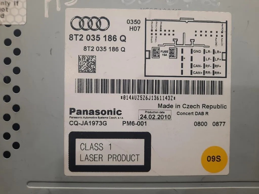 Unità Autoradio 8T2 035 186 Q Audi A5 8T3 2008