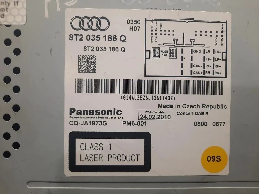 Unità Autoradio 8T2 035 186 Q Audi A5 8T3 2008