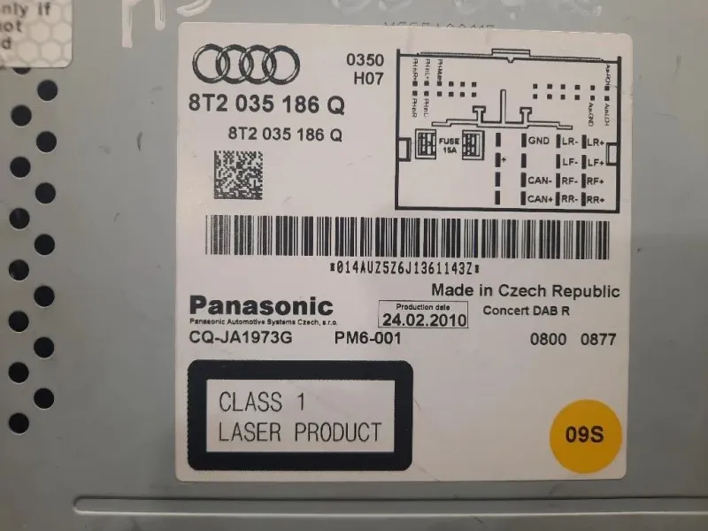 Unità Autoradio 8T2 035 186 Q Audi A5 8T3 2008