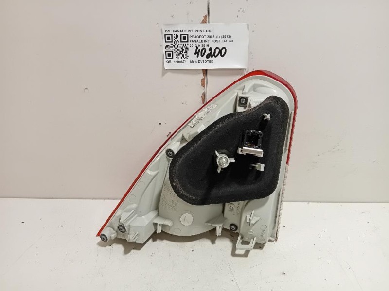 Fanale INT POST DX 9678074580 Peugeot 2008 I 2013