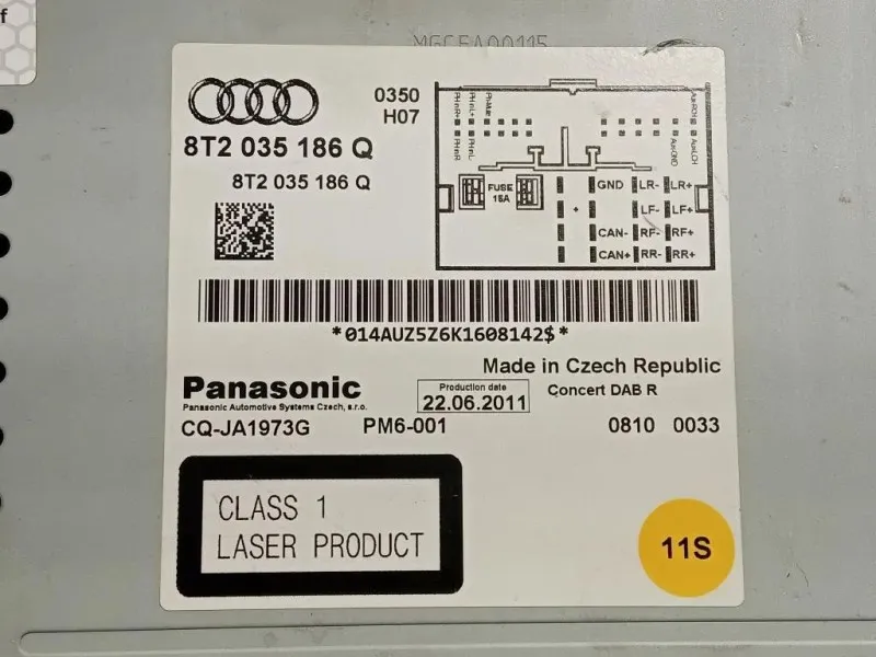 Unità Autoradio 8T2 035 186 Q Audi A5 8T3 2008