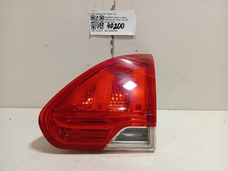Fanale INT POST DX 9678074580 Peugeot 2008 I 2013