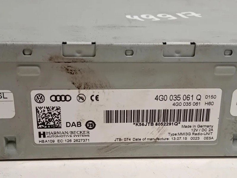 Unità Autoradio 4G0035061 Audi A5 8T3 2008