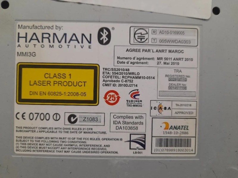 Unità Autoradio 8R2035652B Audi A5 8T3 2012