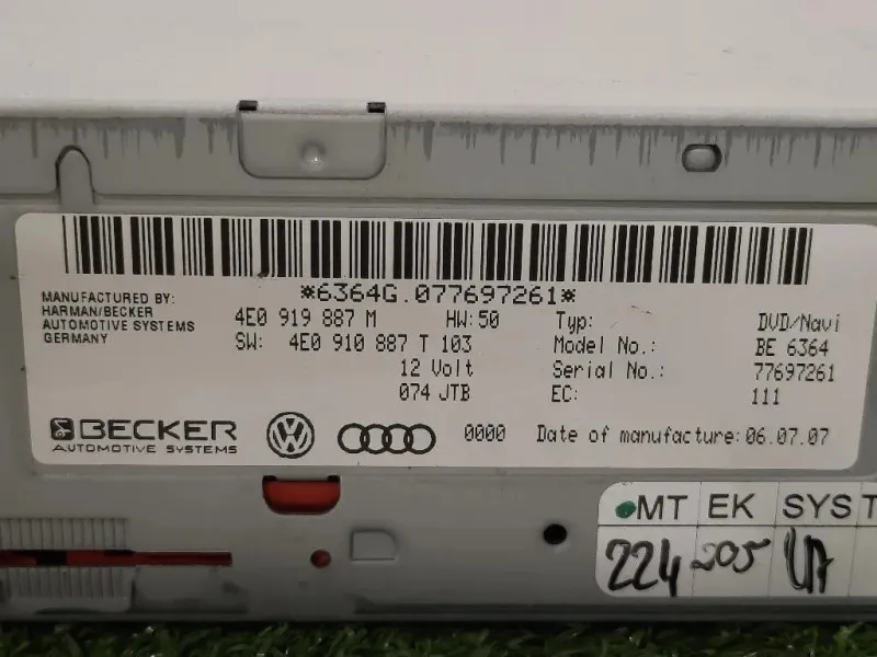 Unità Autoradio 4E0 919 887 M Audi A5 8TA Sportback 2012