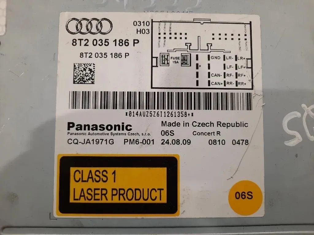 Unità Autoradio 8T2 035 186 P Audi Q5 8RB 2012