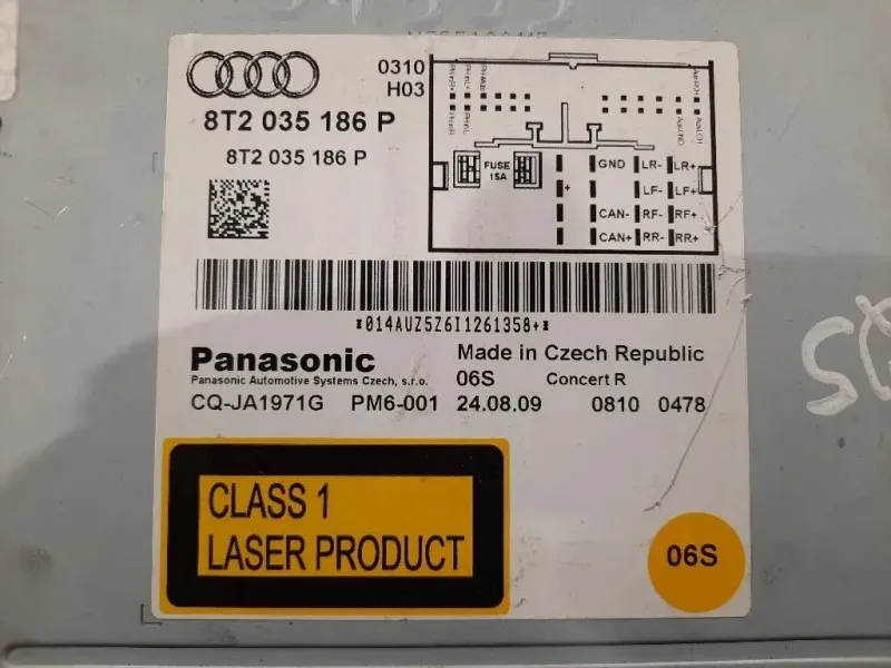 Unità Autoradio 8T2 035 186 P Audi Q5 8RB 2012