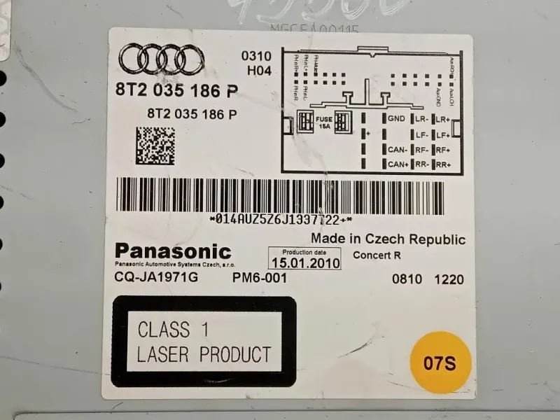 Unità Autoradio 8T2 035 186 P Audi Q5 8RB 2012