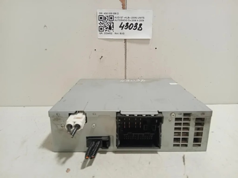 Unità Autoradio 4G0035056D Audi Q7 4LB 2006