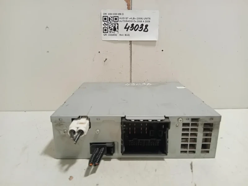 Unità Autoradio 4G0035056D Audi Q7 4LB 2006