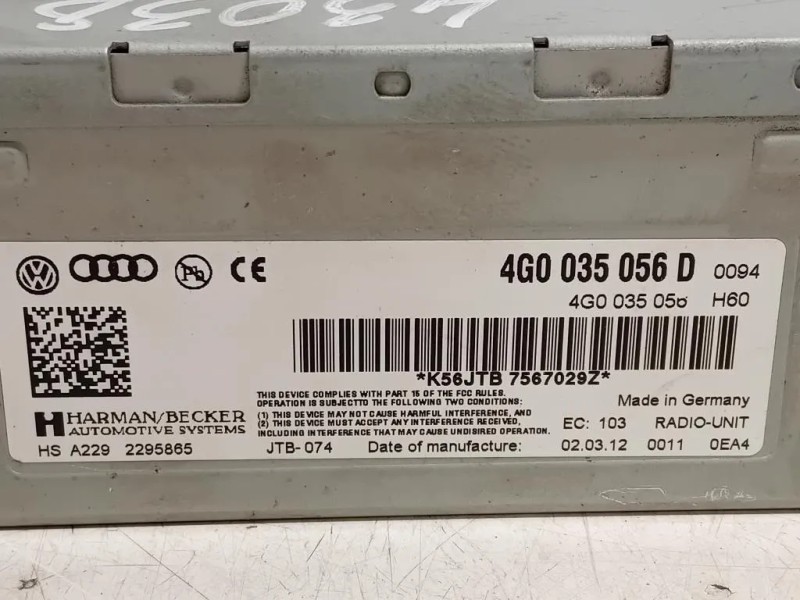 Unità Autoradio 4G0035056D Audi Q7 4LB 2006