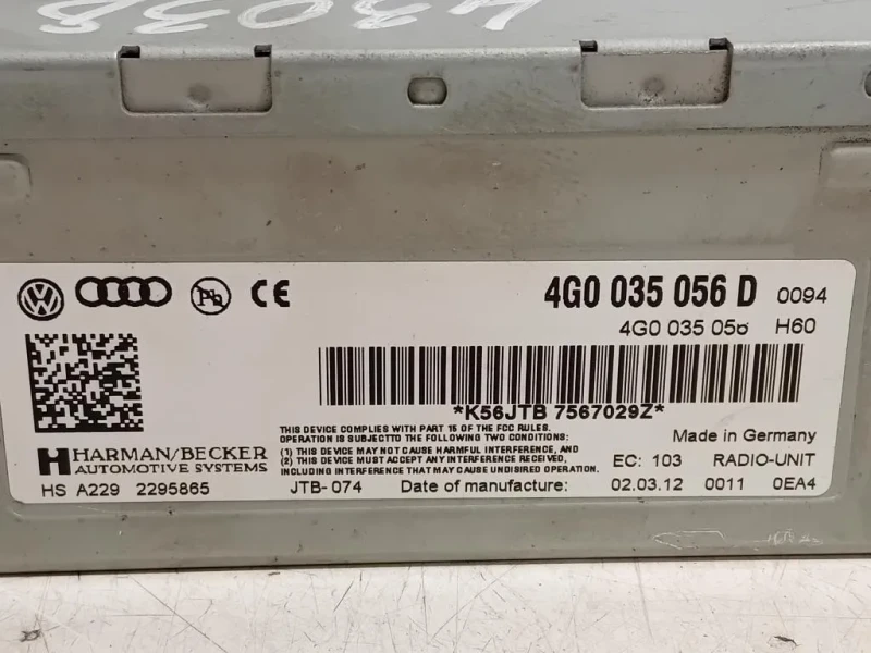 Unità Autoradio 4G0035056D Audi Q7 4LB 2006