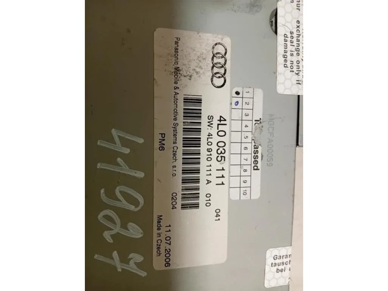 Unità Autoradio 4L0 035 111 Audi Q7 4LB 2006
