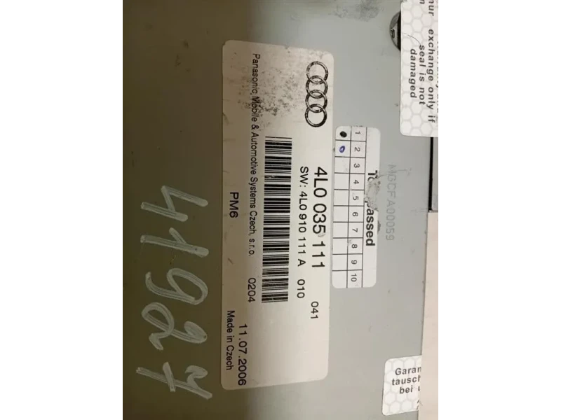 Unità Autoradio 4L0 035 111 Audi Q7 4LB 2006
