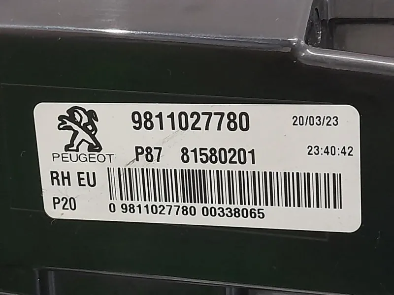 Fanale INT POST DX 9811027780 Peugeot 5008 II 2017