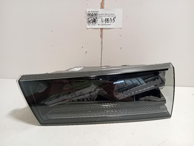 Fanale INT POST DX 9848670480 Peugeot 508 II 2018