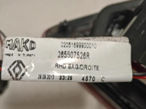 Fanale INT POST DX 265507526R Renault CLIO IV 2013