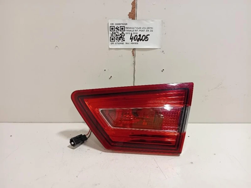 Fanale INT POST DX 265507526R Renault CLIO IV 2013