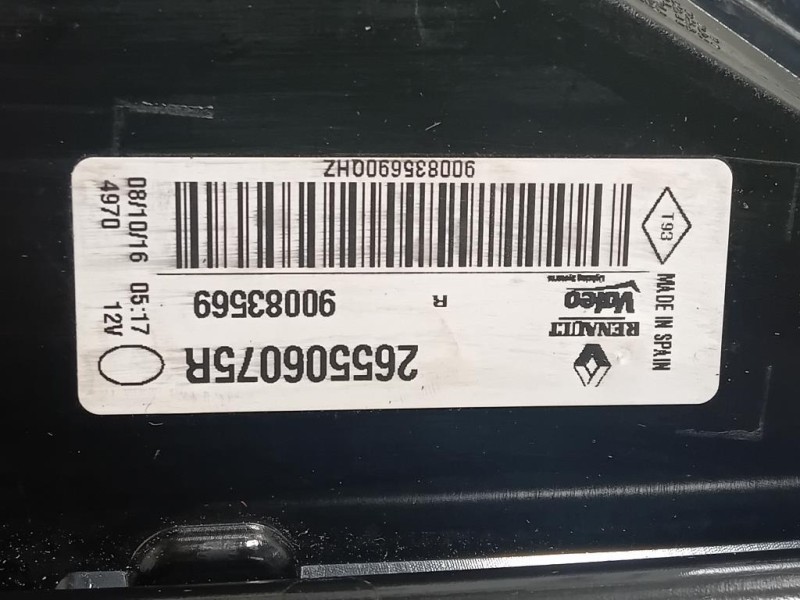 Fanale INT POST DX 265506075R Renault Mégane IV 2016