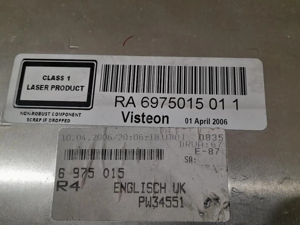 Unità Autoradio RA6975015011 Bmw Serie 1 E87 Berlina 2005