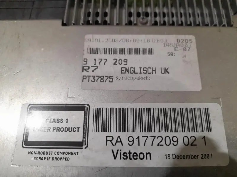 Unità Autoradio 9177209021 Bmw Serie 1 E87 Berlina 2005