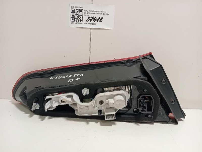 Fanale POST DX 50513400 Alfa Romeo Giulietta 2010