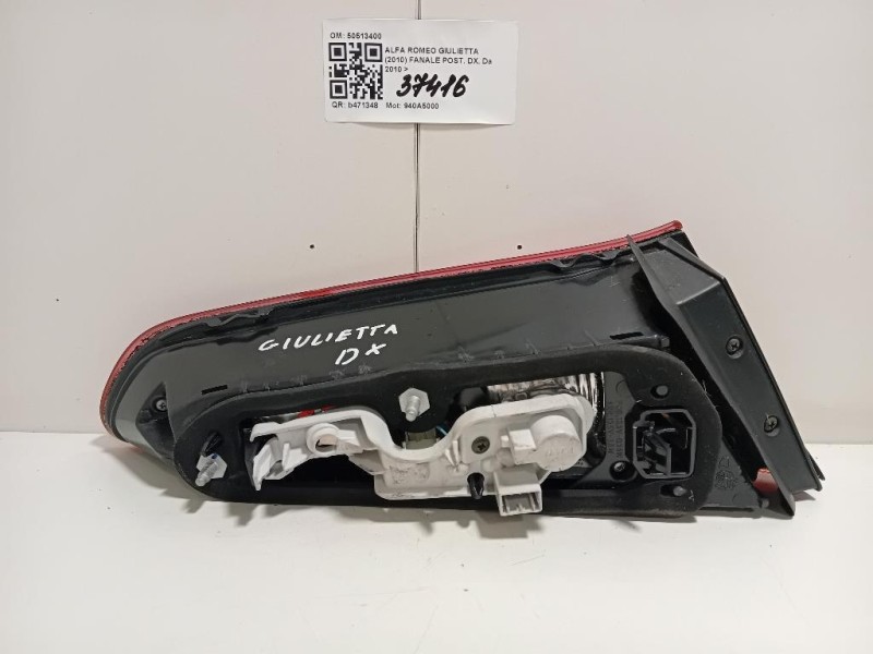 Fanale POST DX 50513400 Alfa Romeo Giulietta 2010