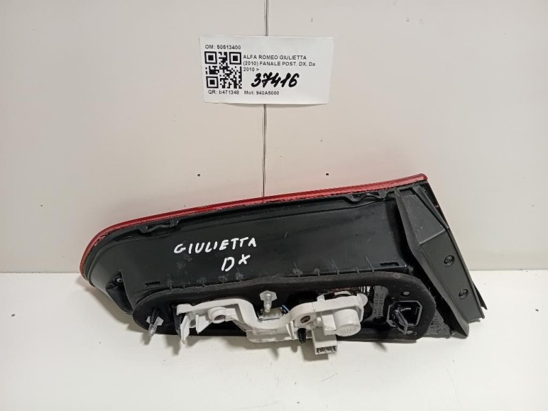 Fanale POST DX 50513400 Alfa Romeo Giulietta 2010