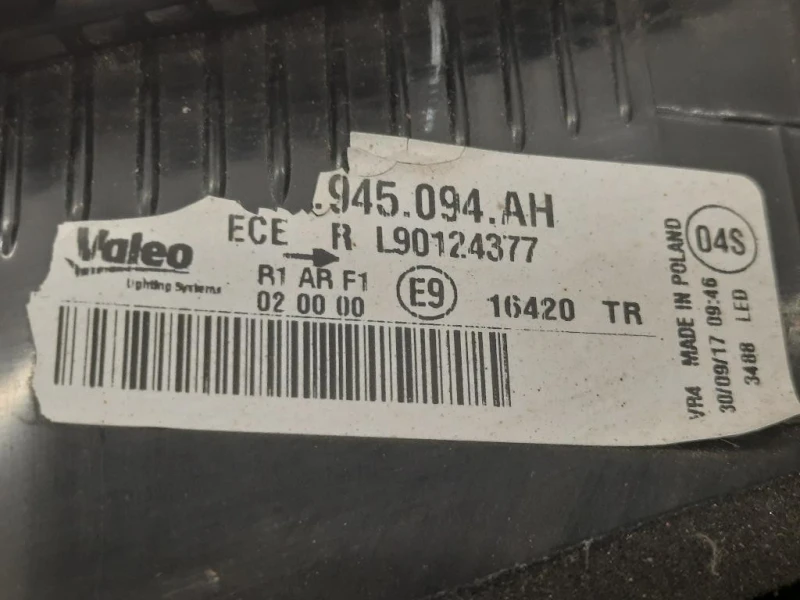 Fanale INT POST DX 5G0 945 094AH Volkswagen GOLF VII 2017