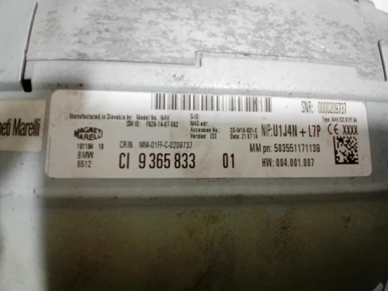 Unità Autoradio 9365833 Bmw Serie 1 F20 Berlina 2015