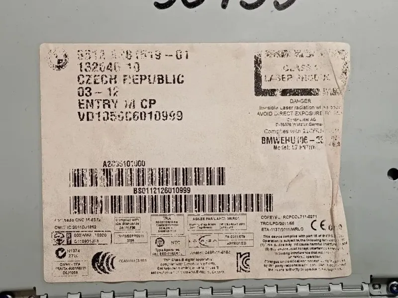 Unità Autoradio 13264010 Bmw Serie 1 F20 Berlina 2015