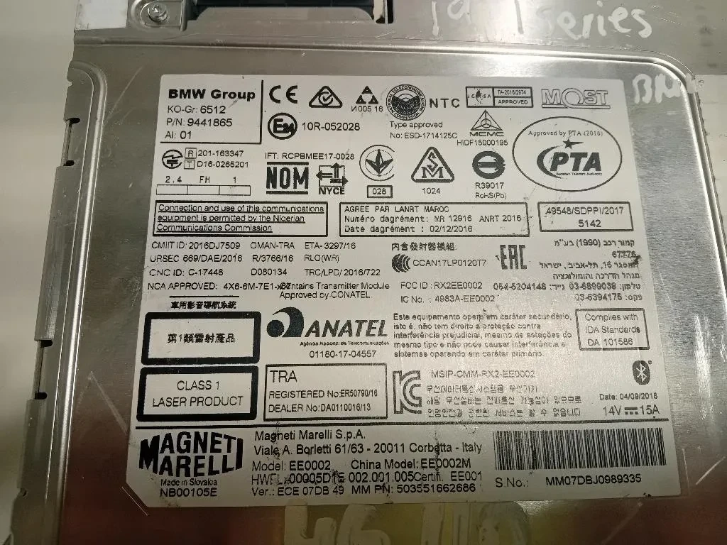 Unità Autoradio 6512 9441865 01 Bmw Serie 1 F20 Berlina 2015